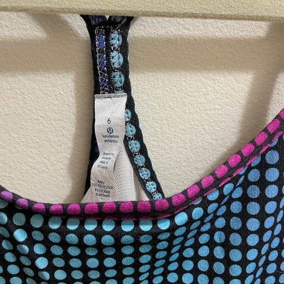 Lululemon Polka Dot Power Y Tank Top in Size 6 - Picture 3 of 3